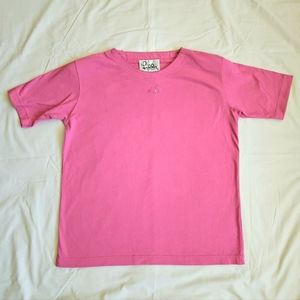 Lilly Pulitzer Vintage pink butterfly embroidered short sleeved top